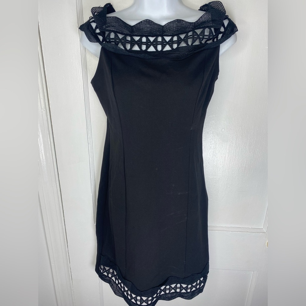 Love by Design NWT Nordstrom Elegant Black Lace Off-Shoulder Dress